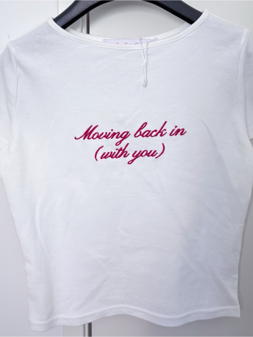 Lisa Says Gah Cotton Alex Tee Red Embroidered Size Small